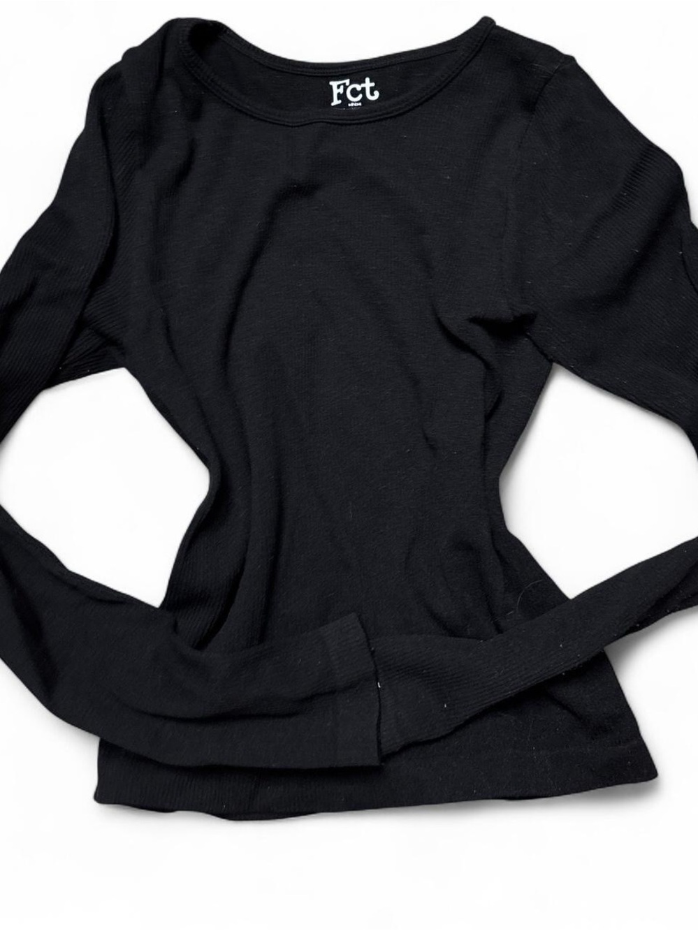 Fct Black Long-Sleeve Ribbed Tee